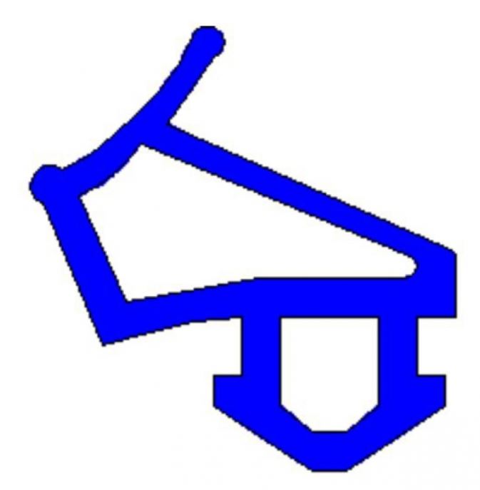 Уплотнитель для профиля VEKA 254 (створка),серебристо-серый с голубым отливом, "ELEMENTIS", ТЭП
