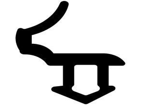 Уплотнитель совместим с профилем KBE (227) (рама, створка), чёрный, ТЭП