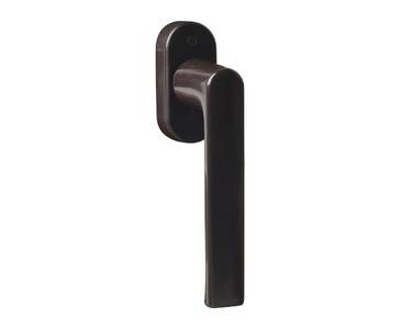 Ручка оконная алюминиевая HOPPE Hamburg SecuForte, штифт vario fit 32-42 мм, 45°, 2 винта М5х45, 2 винта М5х50, коричневая