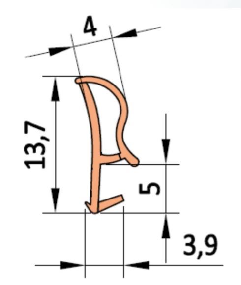 Уплотнитель контурный для межкомнатных дверей DEVENTER, ТЭП, белый RAL 9016