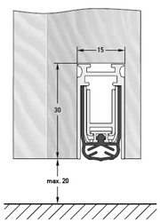 Автоматический дверной умный порог DSD1530, L=834 мм