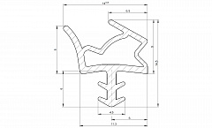 Уплотнитель контурный для межкомнатных дверей DEVENTER, ТЭП, коричневый RAL 8002
