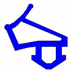 Уплотнитель для профиля VEKA 254 (створка),серебристо-серый с голубым отливом, "ELEMENTIS", ТЭП