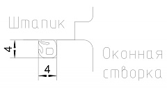 Уплотнитель для деревянных евроокон DEVENTER для сухого остекления, ТЭП, черный