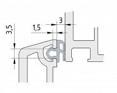 Уплотнитель совместим с профилем Rehau (рама, створка), чёрный