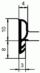 Уплотнитель контурный для межкомнатных дверей DEVENTER, ПВХ, белый RAL 9016