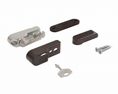 Блокиратор открывания окна INTERNIKA флажковый с ключом коричневый RAL 8019